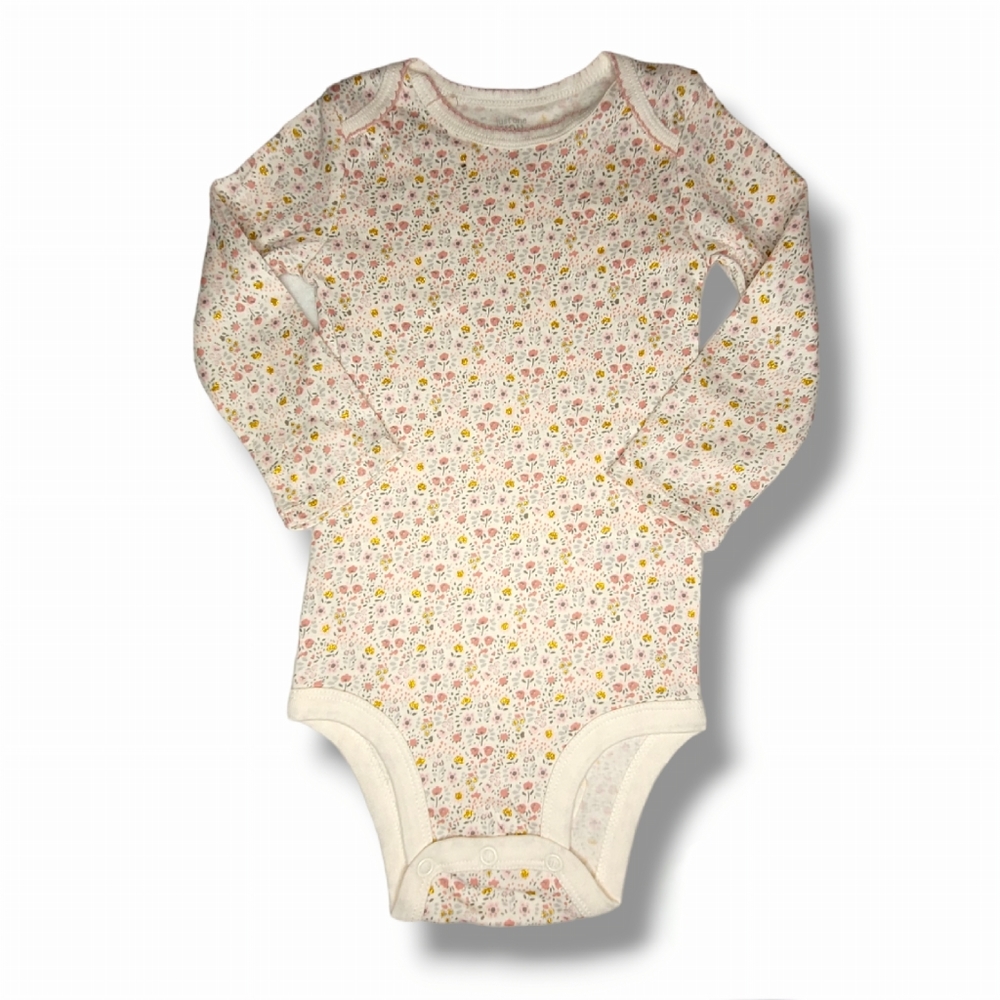 Carter's Infant Girl's Floral Long-Sleeved Onesie Size 18 Months